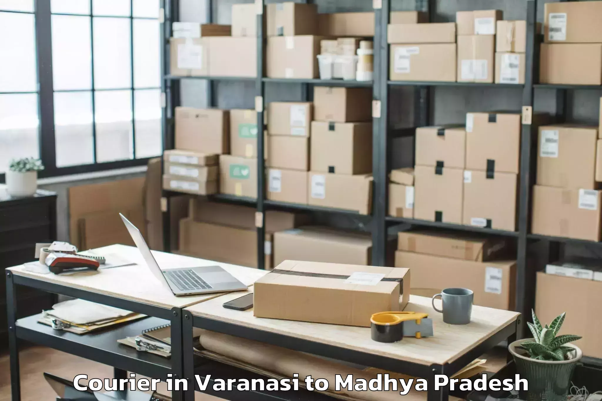 Book Varanasi to Baldeogarh Courier Online